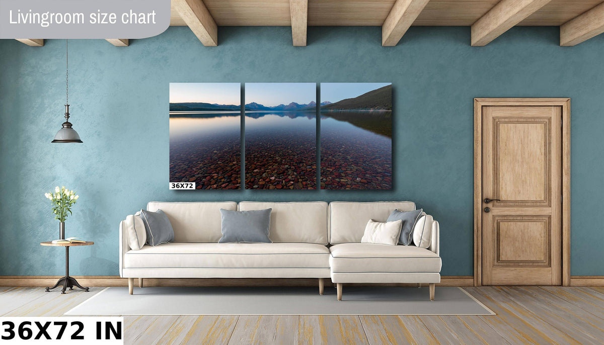Glacier National Park Art, Lake McDonald Colorful Rocks Wall Art