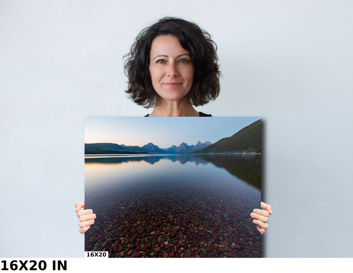 Glacier National Park Art, Lake McDonald Colorful Rocks Wall Art