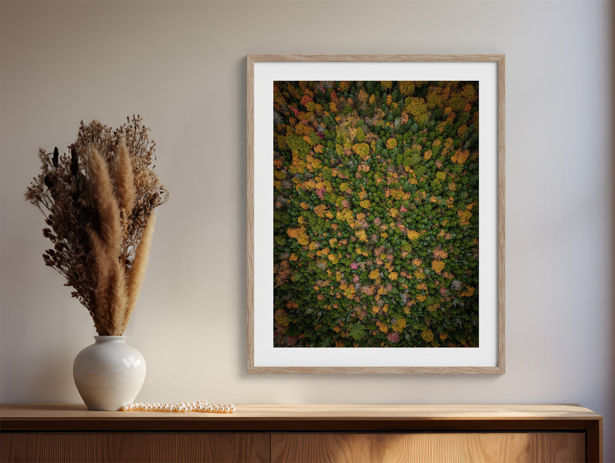 New Hampshire Fall Landscape, Crawford Notch Aerial Photo Prints
