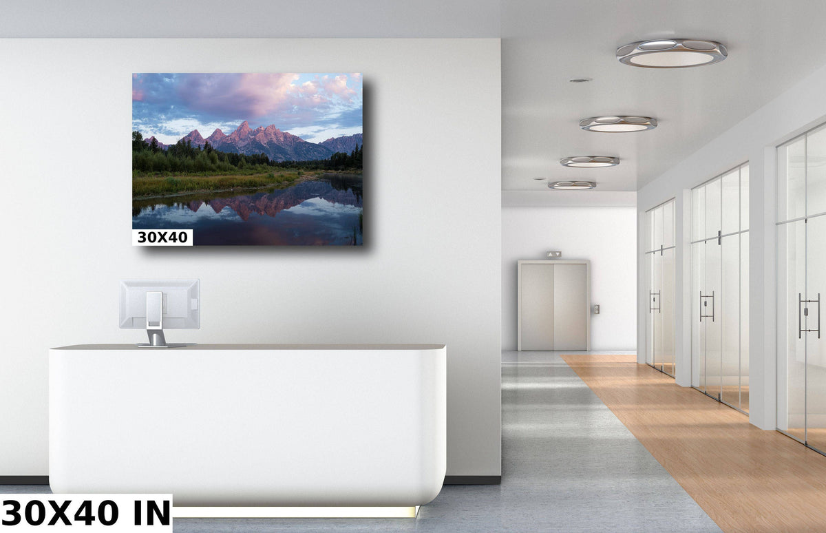 Grand Teton Sunrise Print, Schwabacher Landing National Park Art