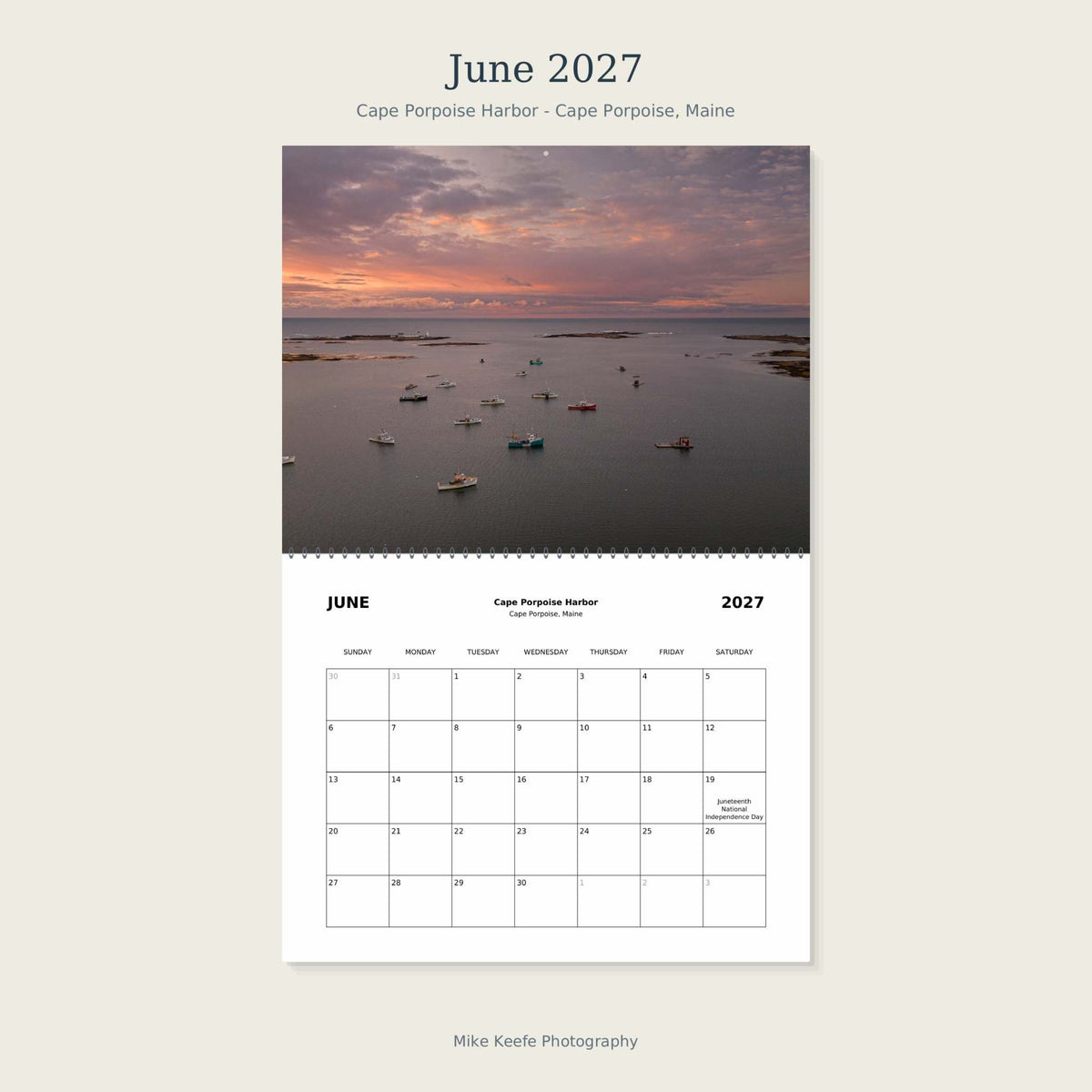 2027 Maine Lighthouses & Coastal Landscapes Wall Calendar