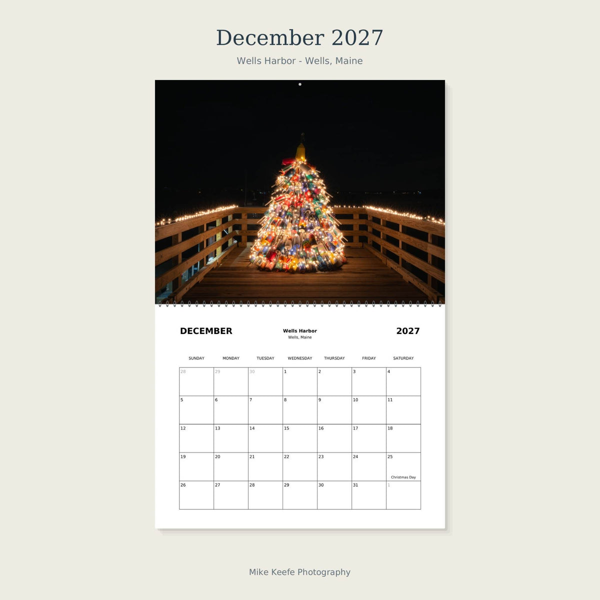 2027 Maine Lighthouses & Coastal Landscapes Wall Calendar