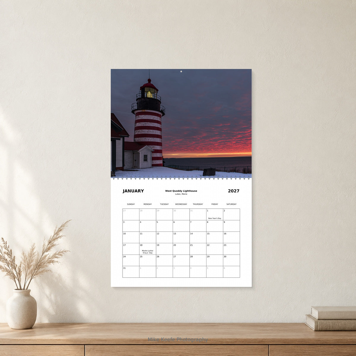 2027 Maine Lighthouses & Coastal Landscapes Wall Calendar