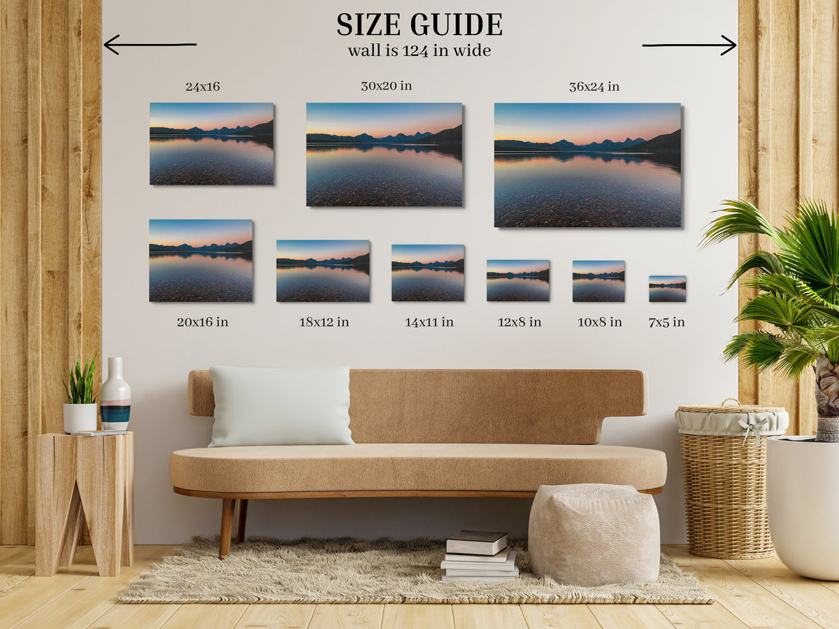 Glacier National Park Print, Lake McDonald Sunset Wall Art, Fine Art
