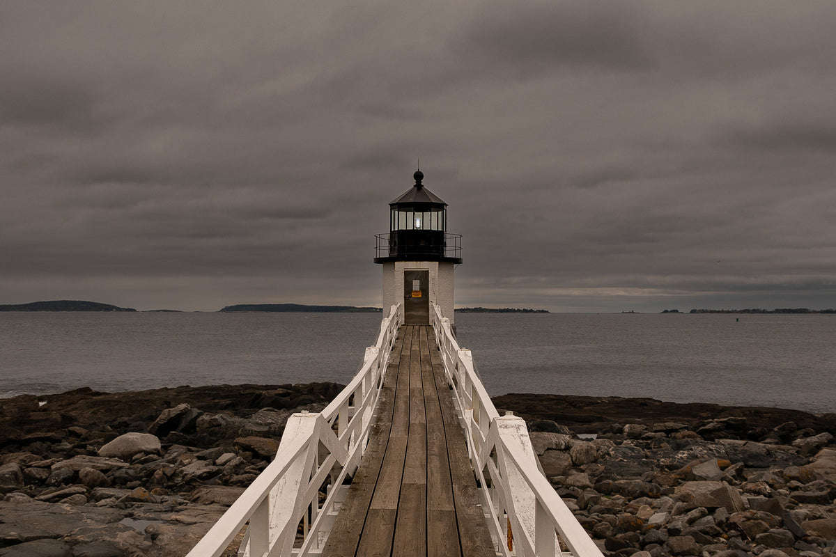 Marshall Point Lighthouse Print, Storm Coast Port Clyde Maine Art