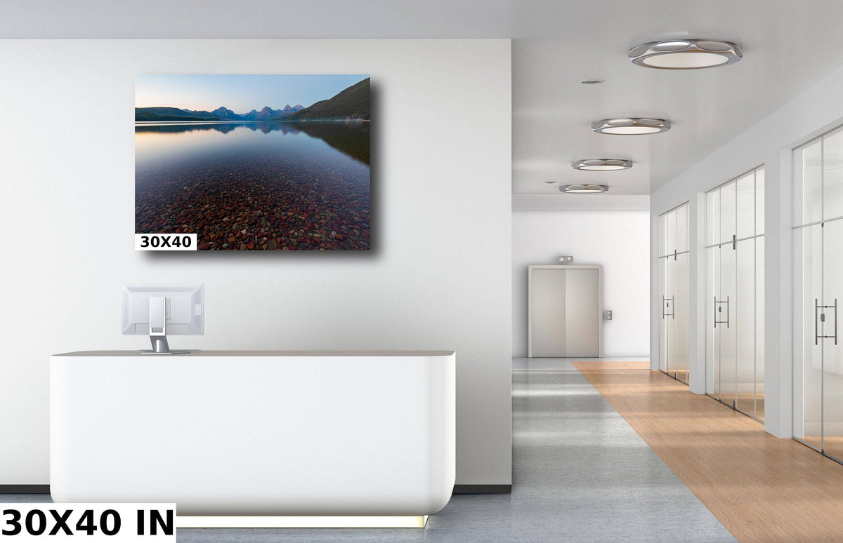 Glacier National Park Art, Lake McDonald Colorful Rocks Wall Art