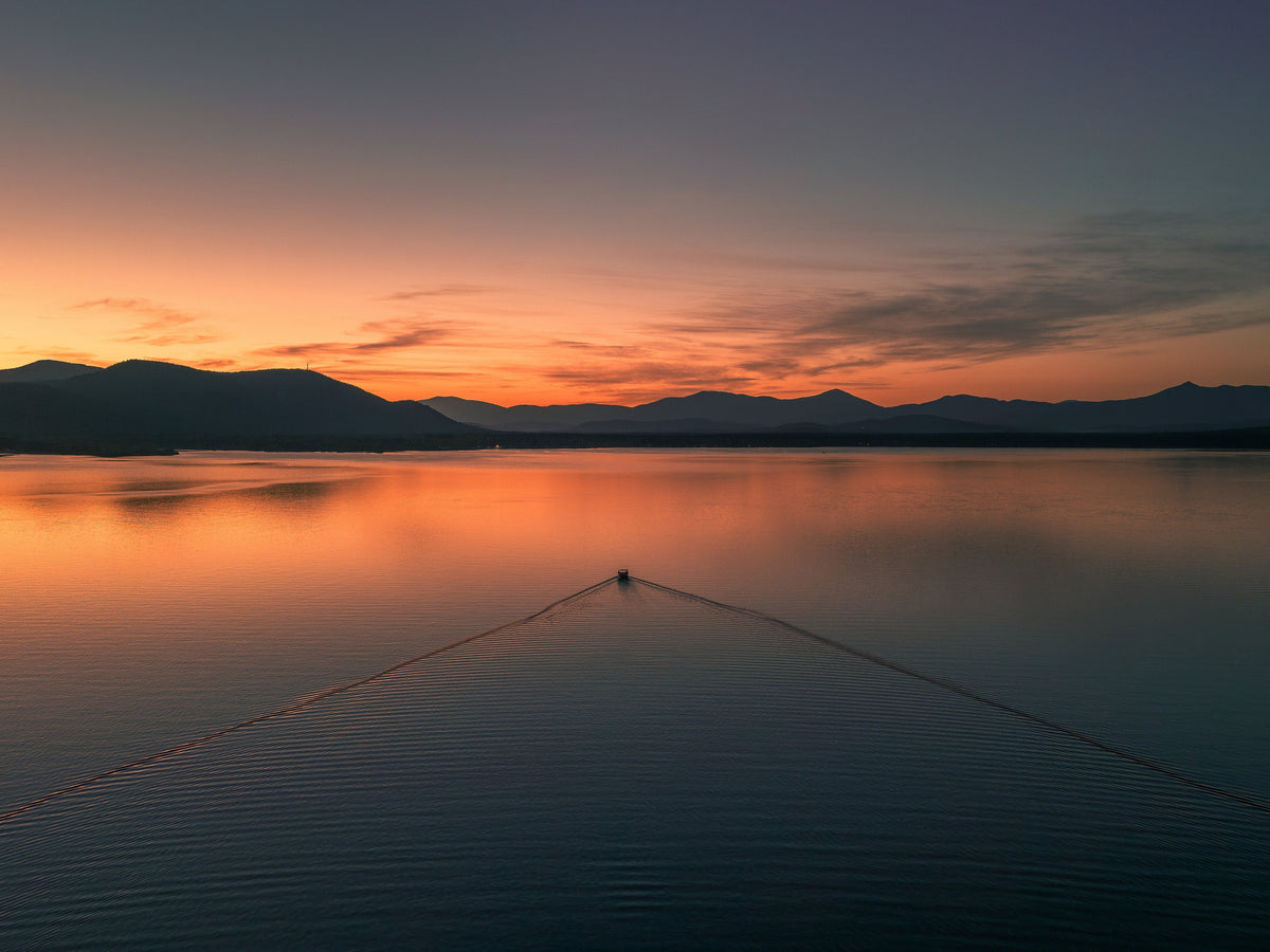 Ossipee Lake Wall Art, Sunset Lake House Print, New Hampshire