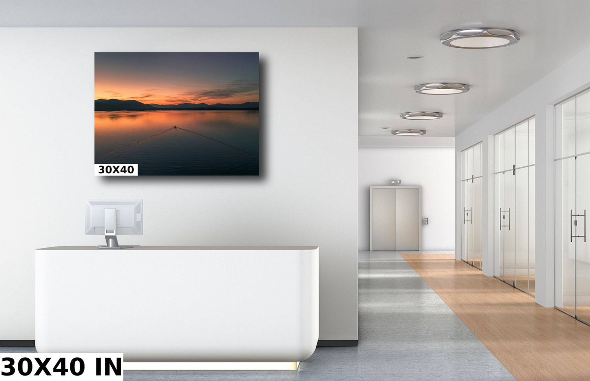 Ossipee Lake Wall Art, Sunset Lake House Print, New Hampshire