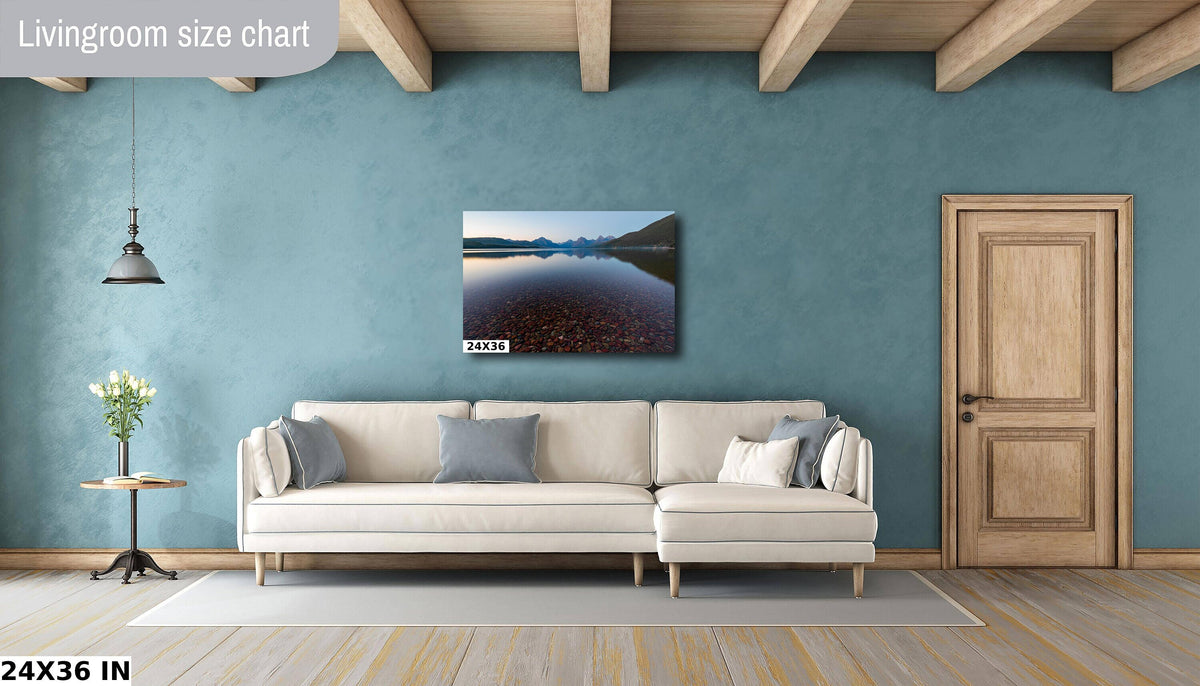 Glacier National Park Art, Lake McDonald Colorful Rocks Wall Art