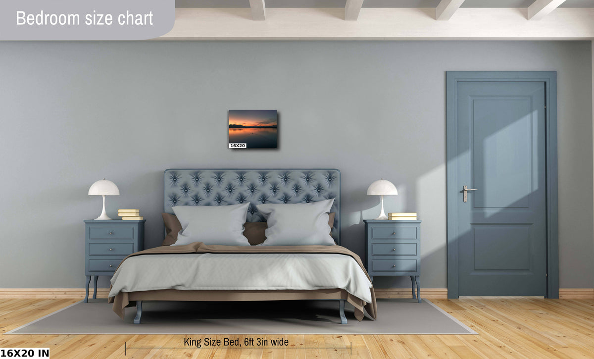 Ossipee Lake Wall Art, Sunset Lake House Print, New Hampshire