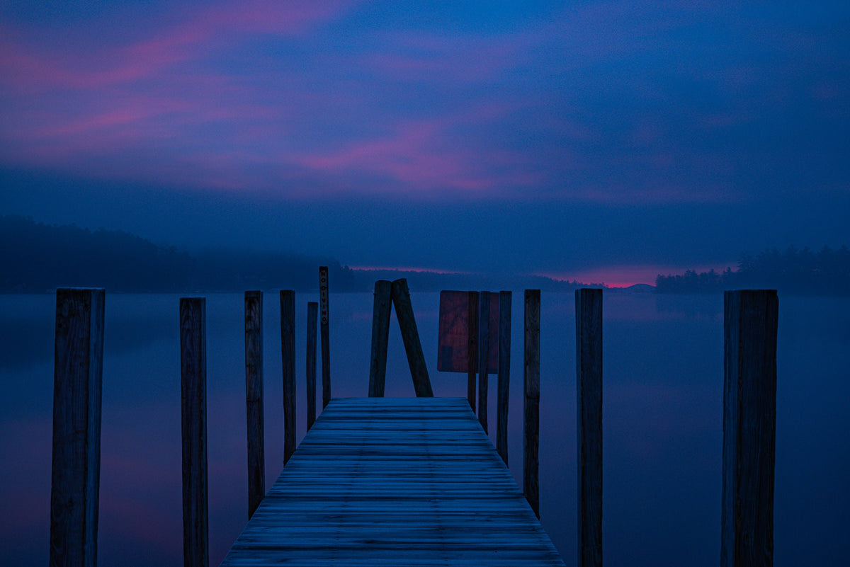 Lake Winnipesaukee Print, Dock Photo, New Hampshire Lake House Art