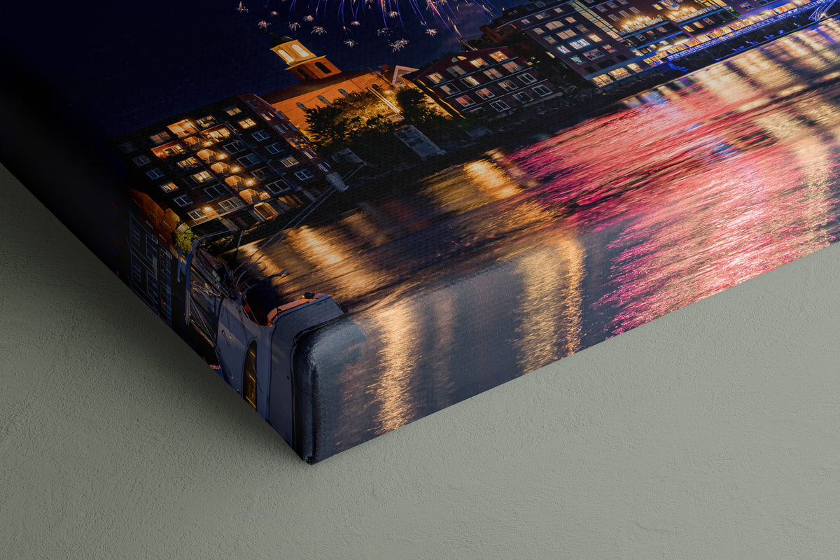 Portsmouth NH Fireworks Print, Portsmouth Harbor Coastal Wall Art