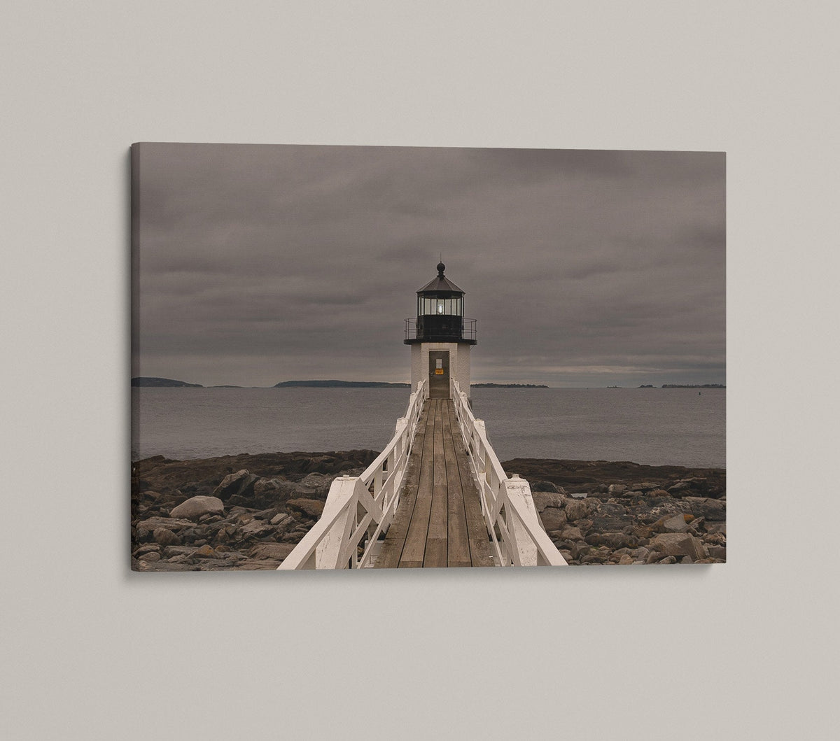 Marshall Point Lighthouse Print, Storm Coast Port Clyde Maine Art