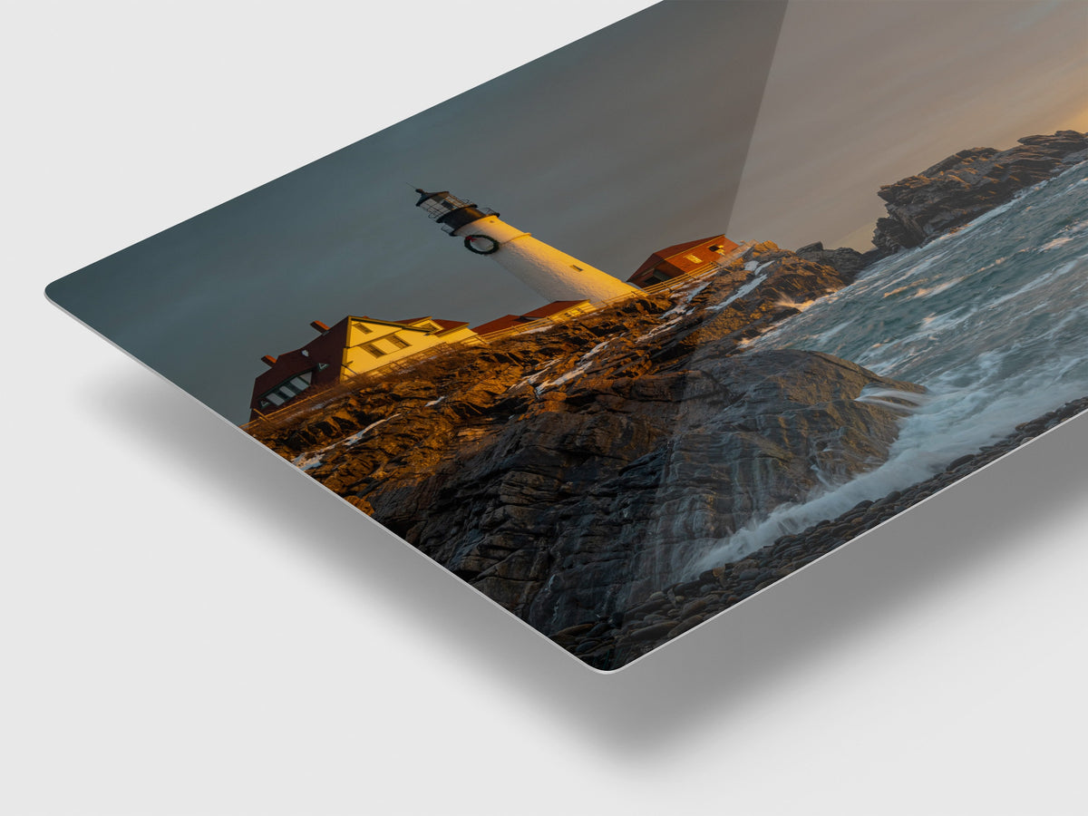 Portland Head Light Print, Sunrise Maine Lighthouse Wall Art