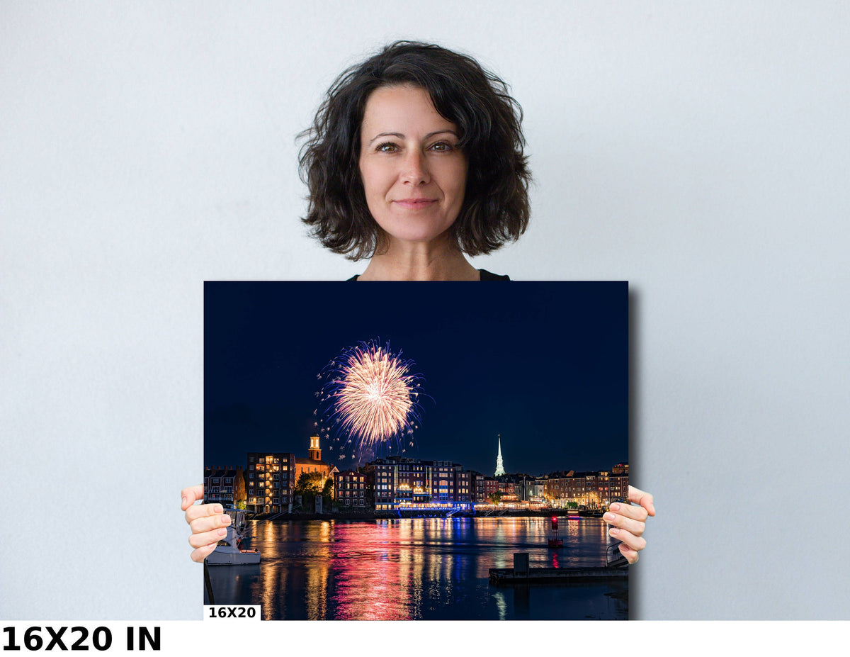 Portsmouth NH Fireworks Print, Portsmouth Harbor Coastal Wall Art