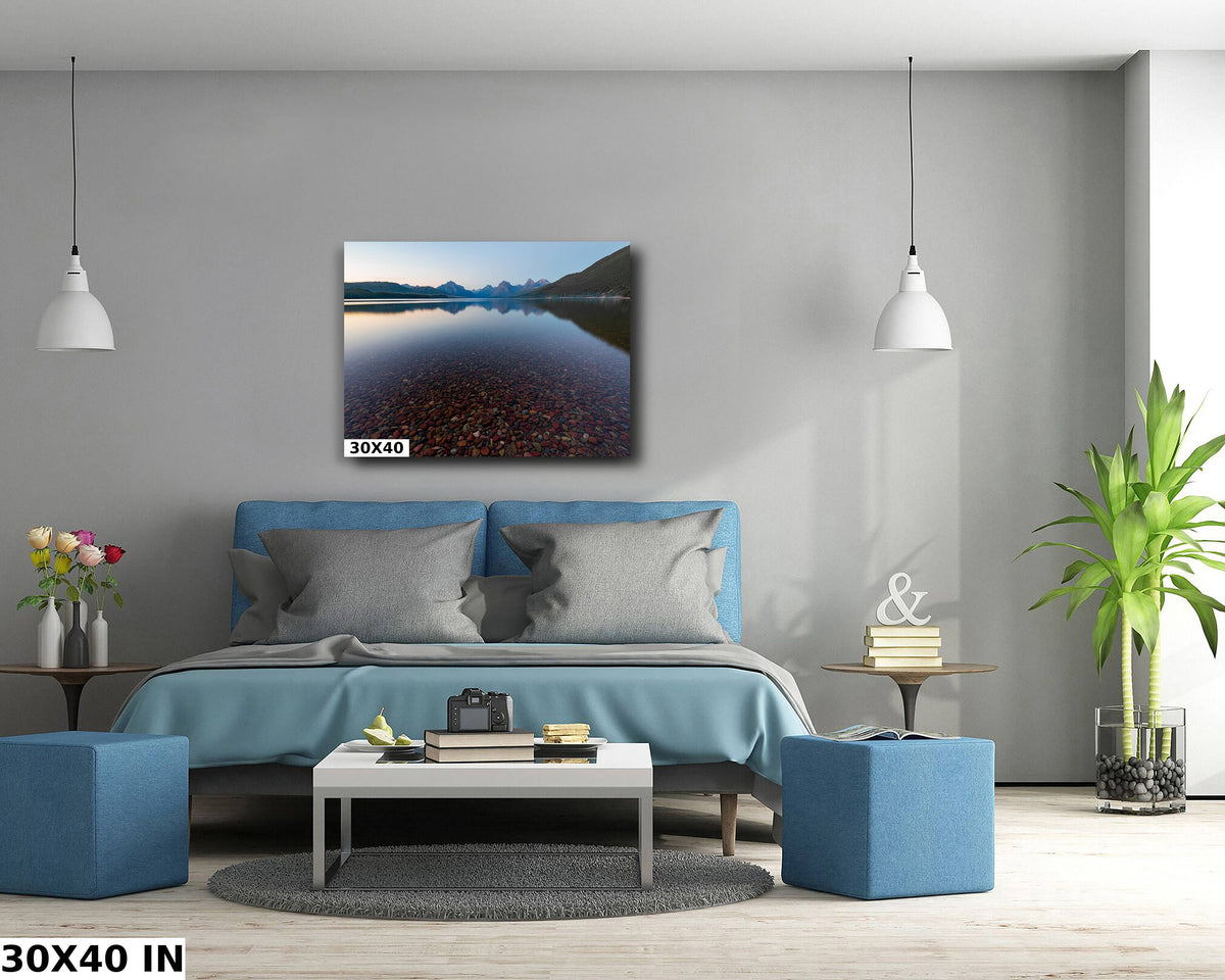 Glacier National Park Art, Lake McDonald Colorful Rocks Wall Art