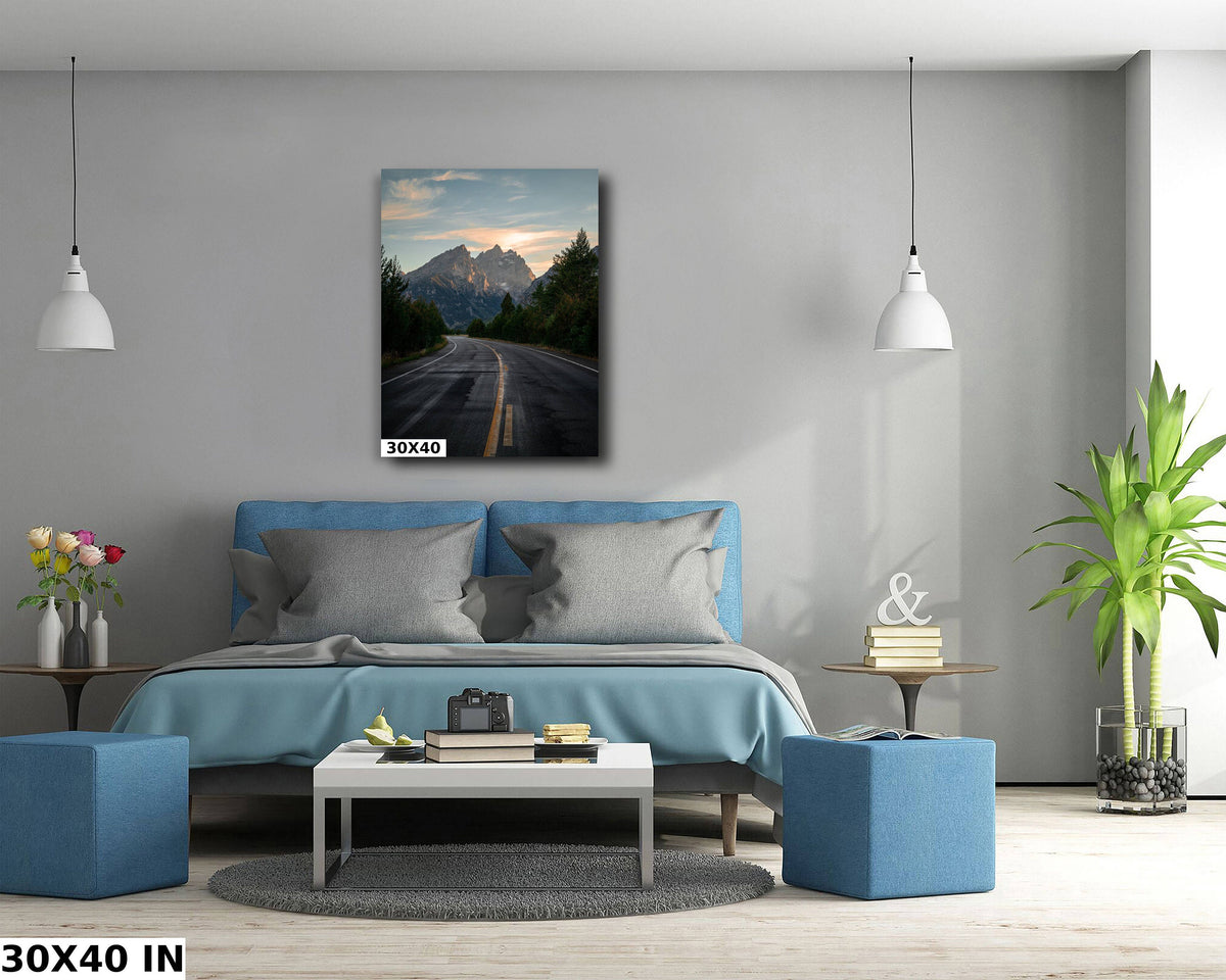 Grand Teton Wall Art, Jenny Lake Road Print, Wyoming Photo Art