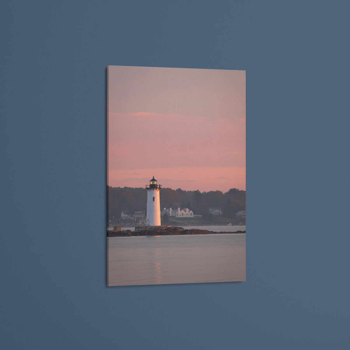 Portsmouth Harbor Lighthouse Art, Sunrise Print, New Castle NH