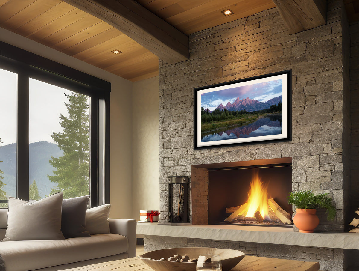 Grand Teton Sunrise Print, Schwabacher Landing National Park Art