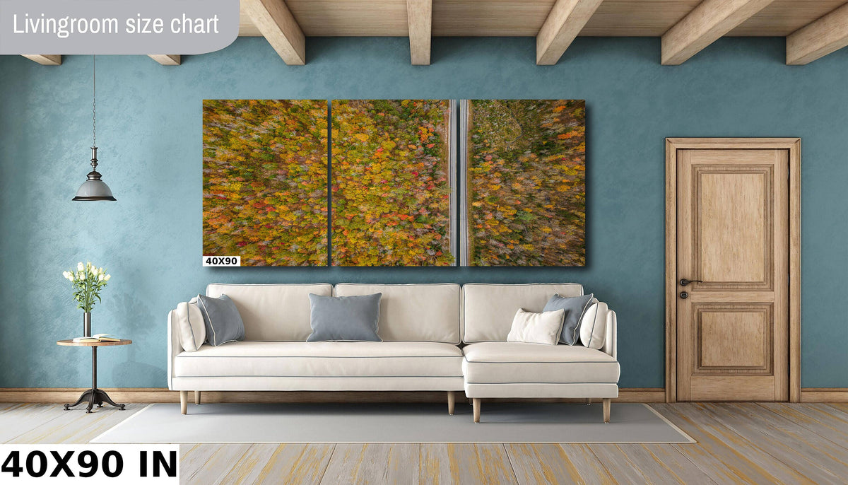 White Mountains Fall Print, New Hampshire Autumn Wall Art, Decor
