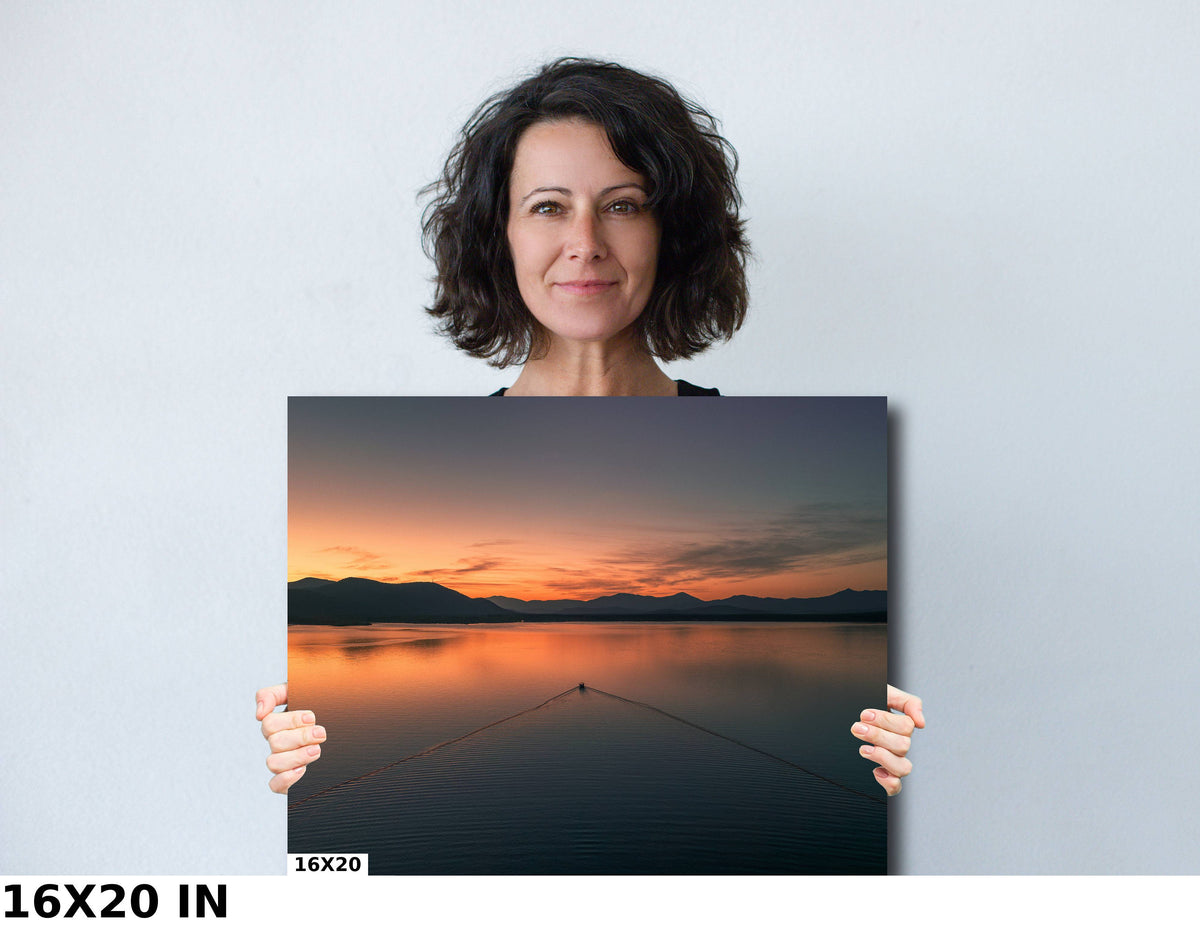 Ossipee Lake Wall Art, Sunset Lake House Print, New Hampshire
