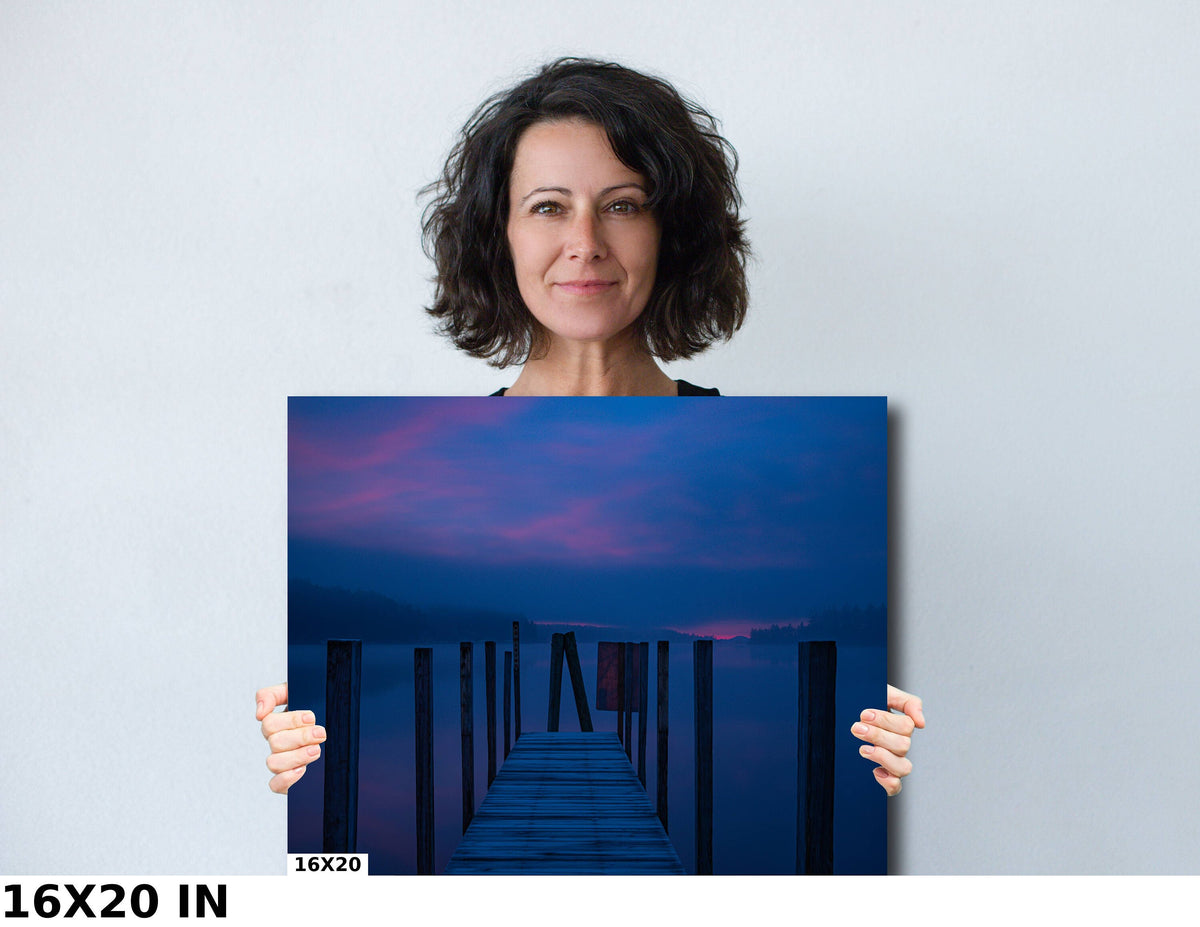 Lake Winnipesaukee Print, Dock Photo, New Hampshire Lake House Art